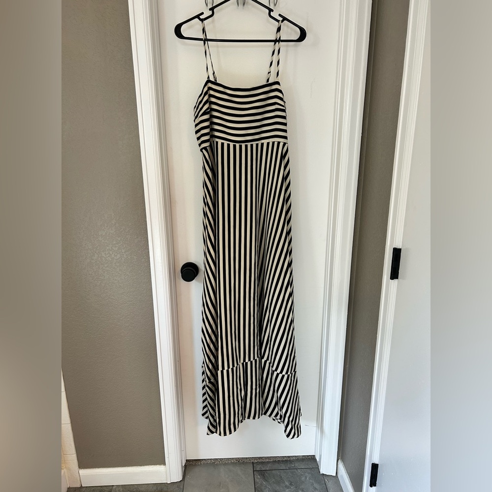 Cupshe Black and White Striped Dress